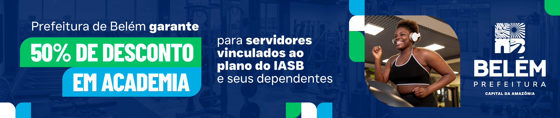 Banner 50% de desconto em academias